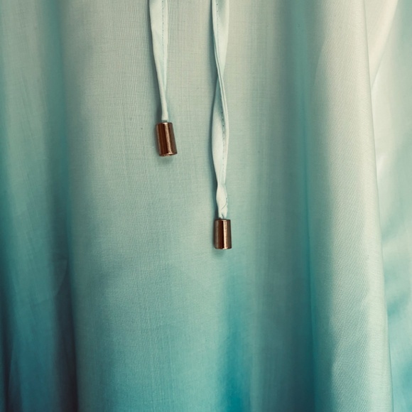 La Blanca Blue Watercolor Resort Wear Swim Coverup Viscose Dress Womens Size S - Picture 13 of 17